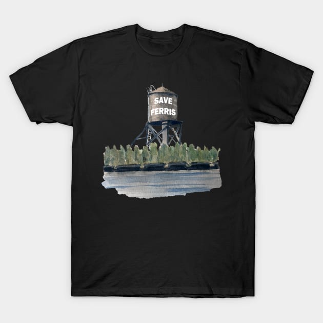 Save Ferris - Water Tower T-Shirt by RetroZest